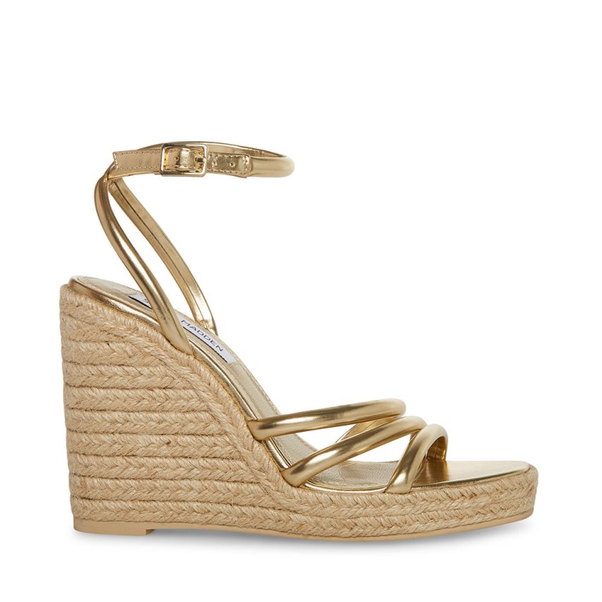 Zapatos Cuña Steve Madden Taylor Mujer Doradas | ES CR261E